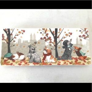 SOLD PIER 1 Autumn PARK AVENUE PUPPIES Platter